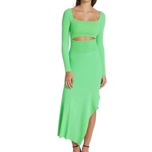 A.L.C Clara Cutout Midi Dress XS green
